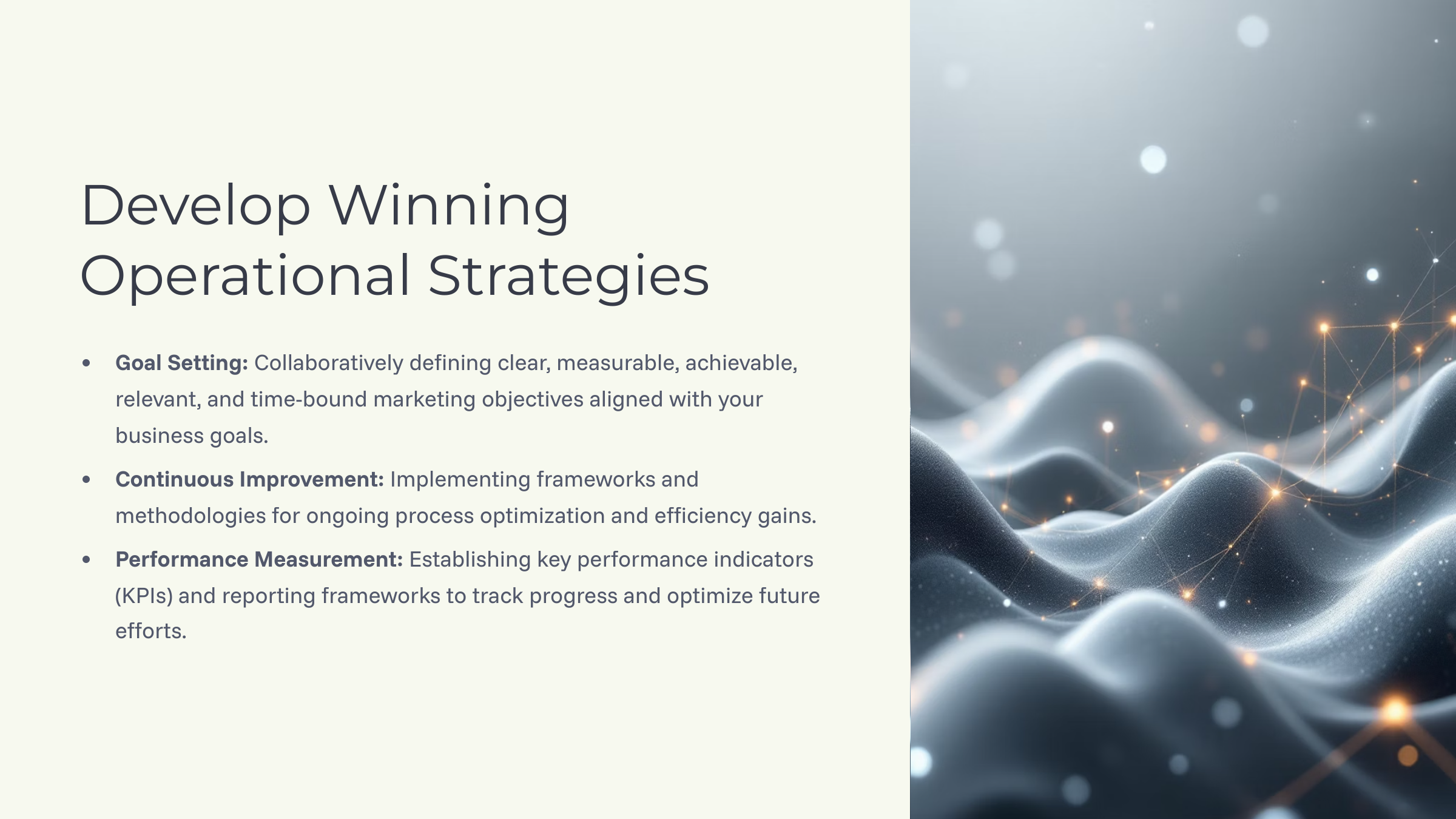 Slide 2 - Develop Winning Strategies