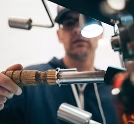man working on machine